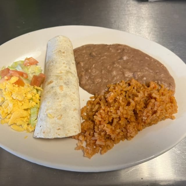 Kids Burrito Plate.