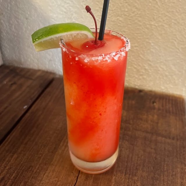 Strawberry Frozen Margarita.